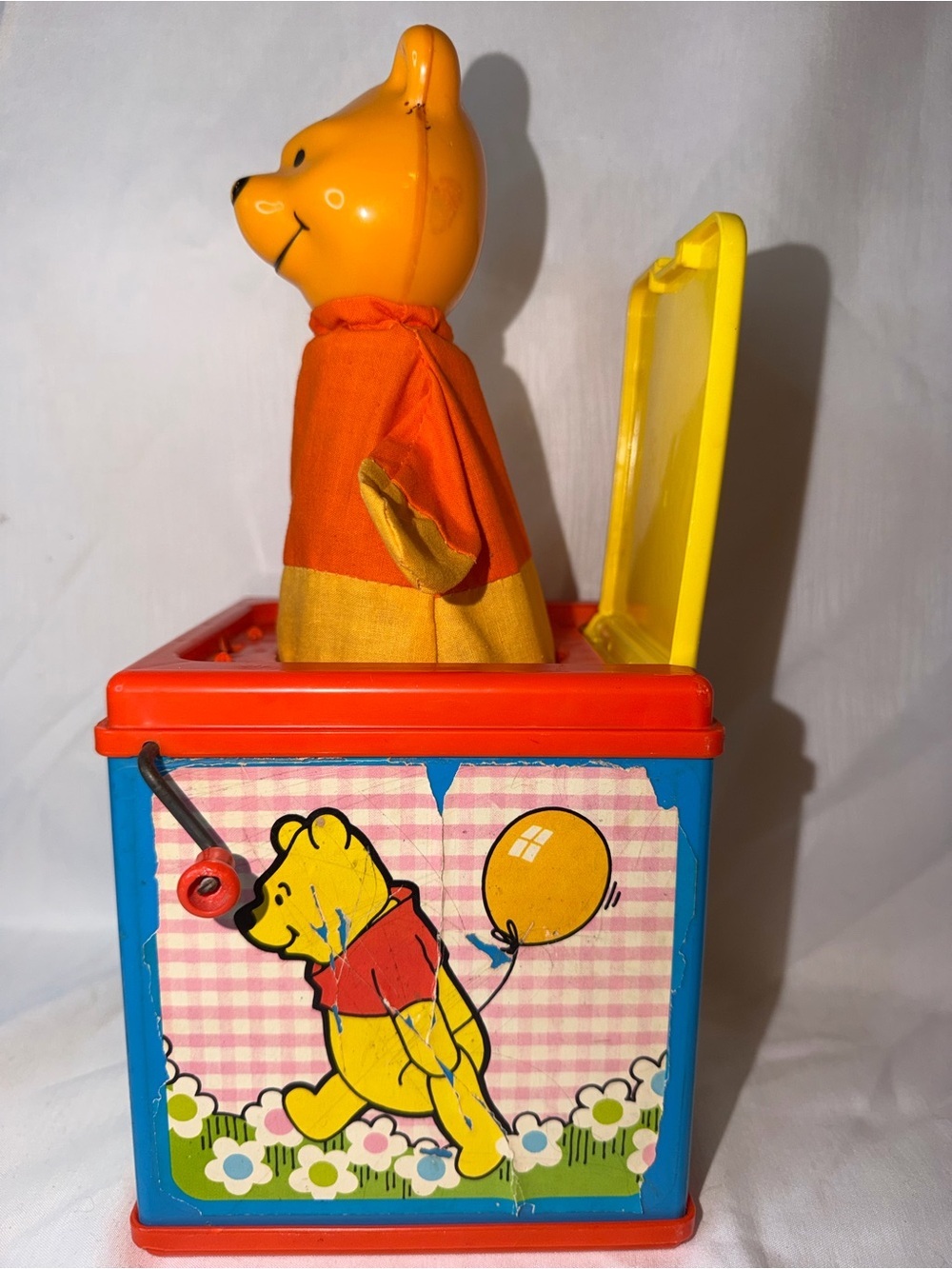 Vintage 1976 Mattel Winnie The Pooh Jack-in-the-Box Music Box Disney Working - Picture 3 of 10